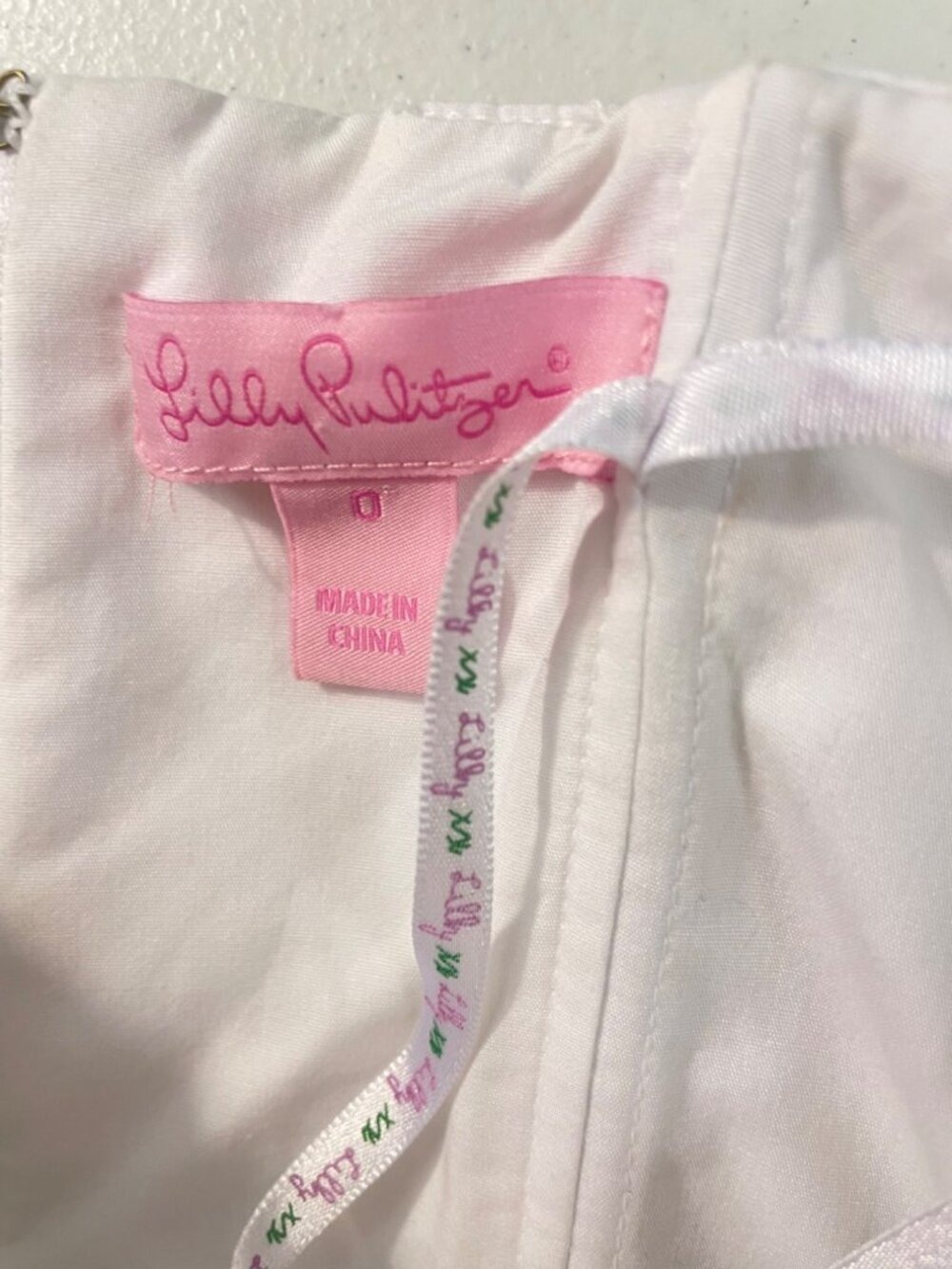 Lilly Pulitzer Betsey White Strapless Embellished Cocktail Dress sz 0 - Picture 8 of 8